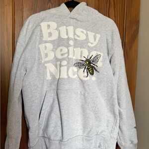 Gray 'Busy Being Nice' Hoodie
